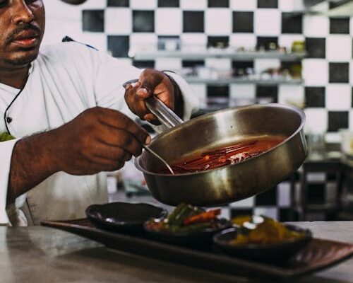 Fine dining chef africain